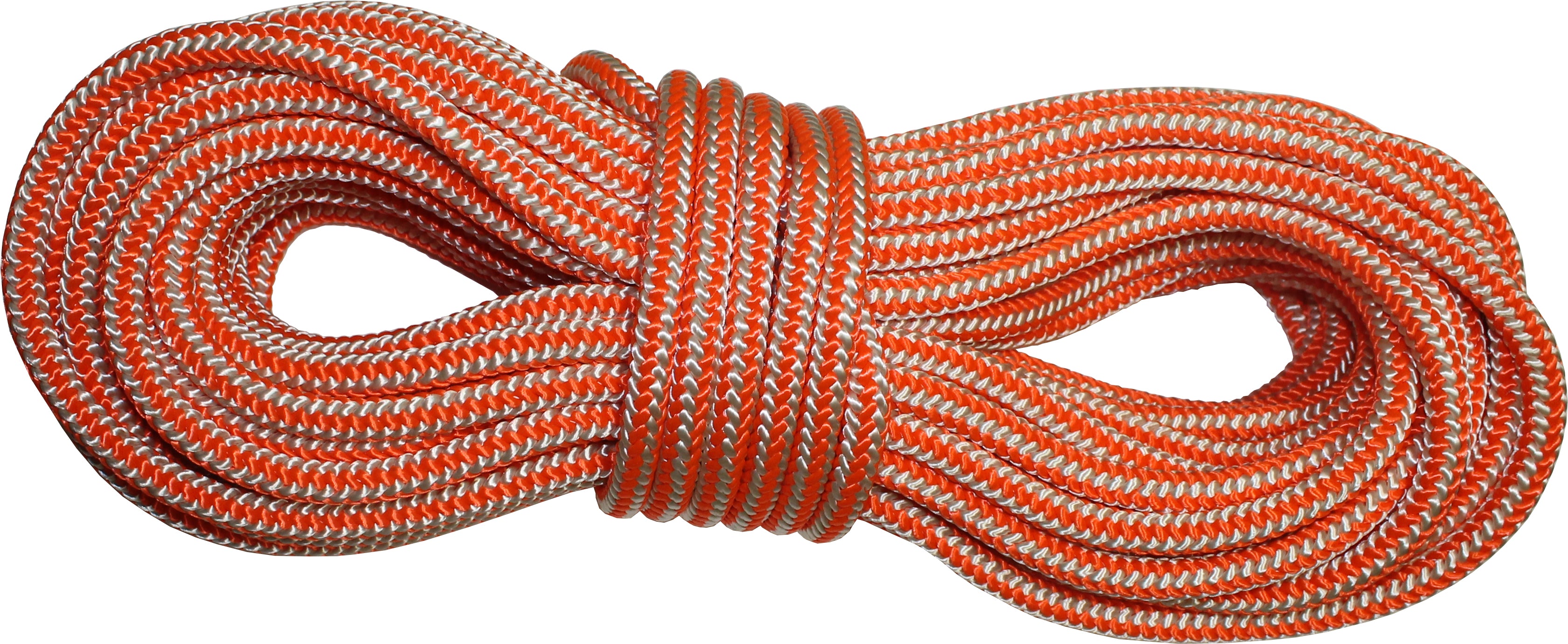 1/2" X 120' Orange and White Climbing Rope