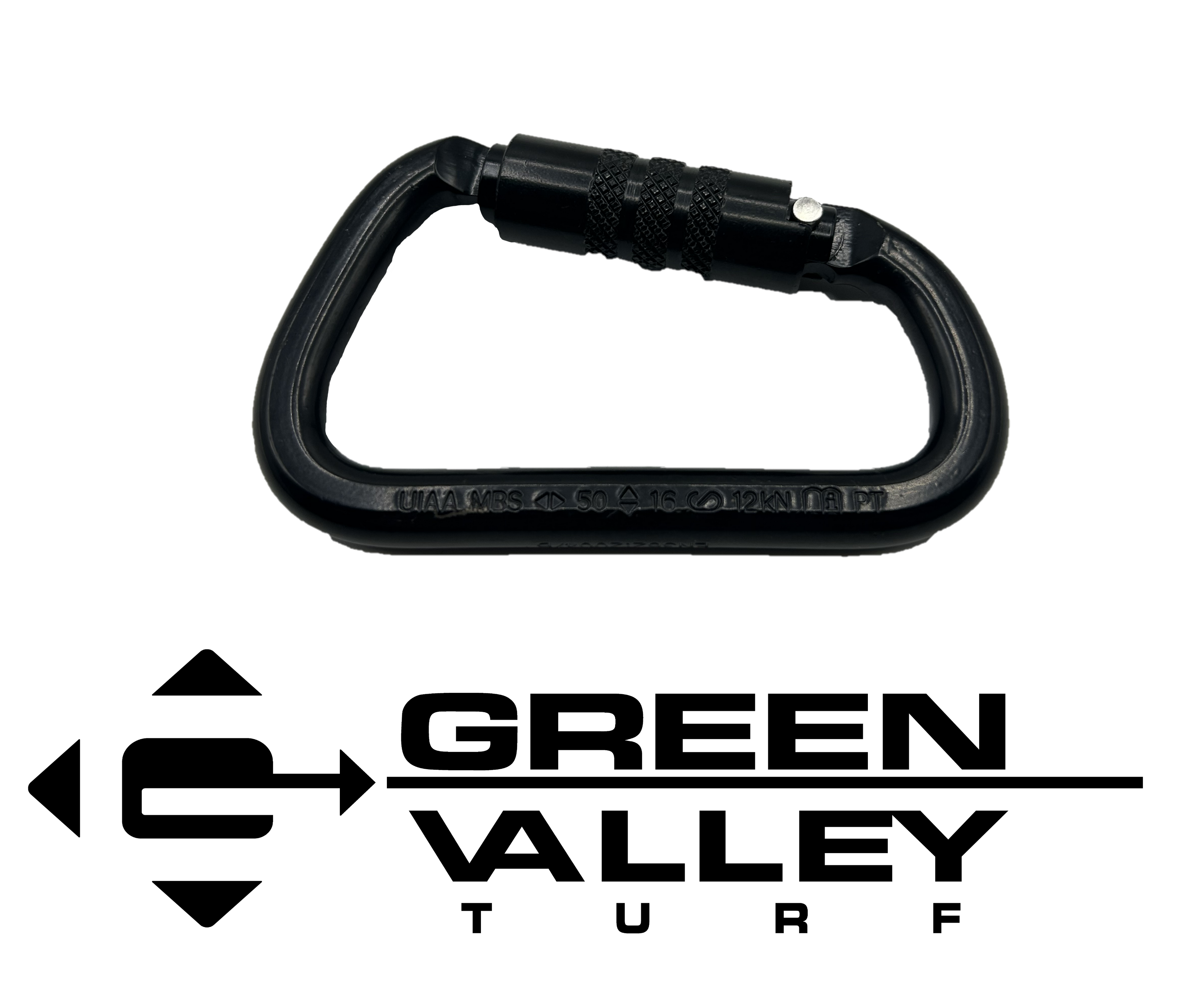 Black D Auto Twist Lock Carabiner