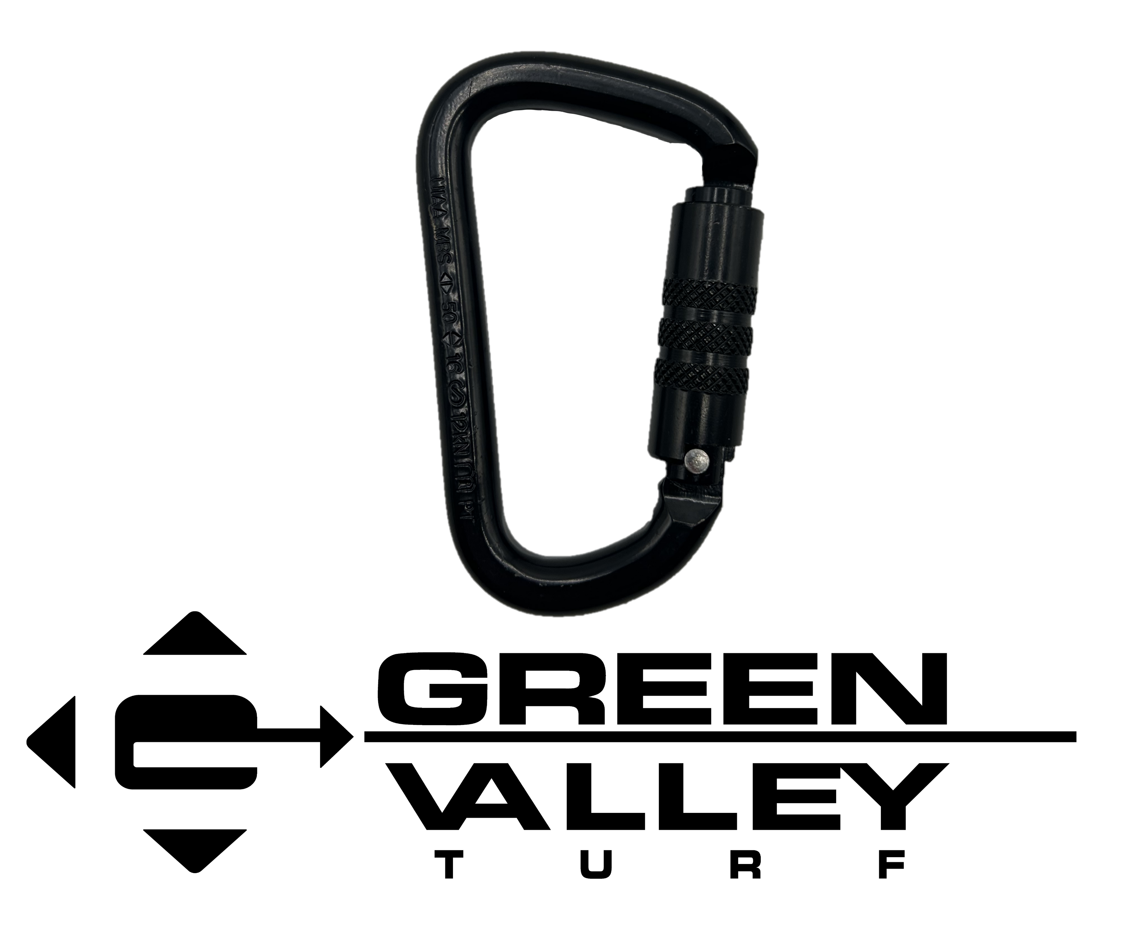 Black D Auto Twist Lock Carabiner