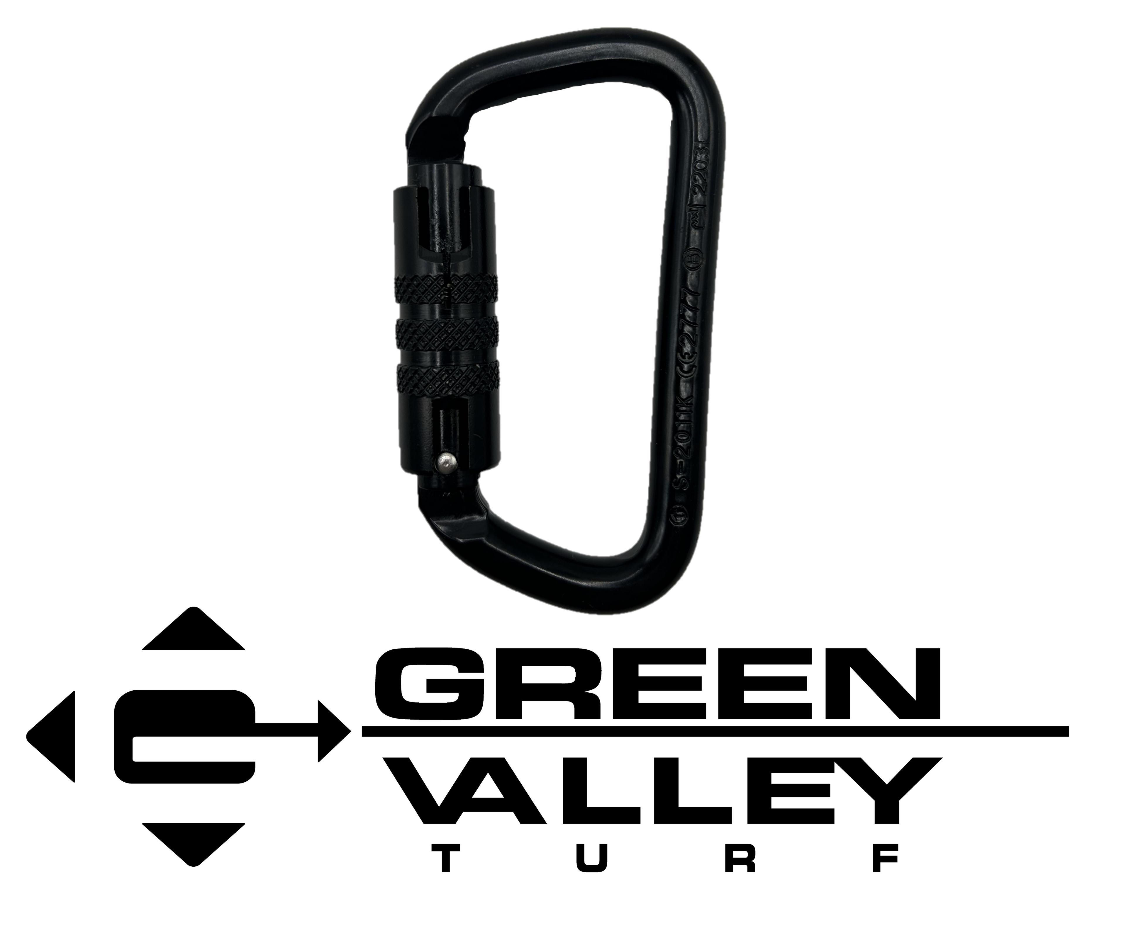 Small Black Twist Lock Steel Carabiner