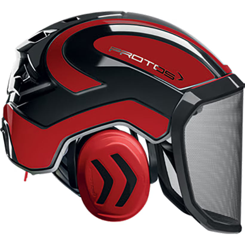 Protos Integral Arborist Red and Black Helmet